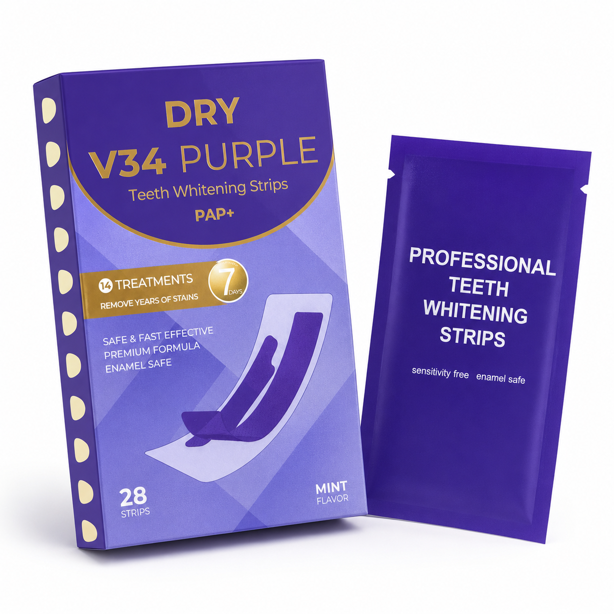 Purple Teeth Whitening Strips